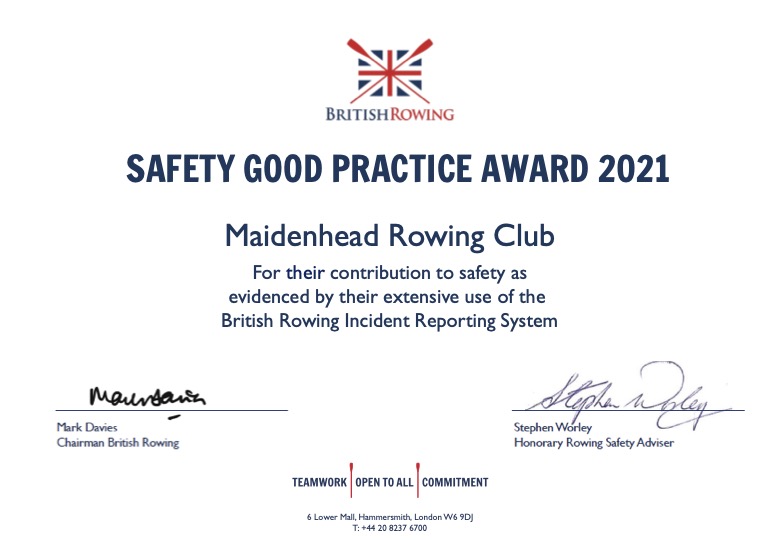 Safety Certificate Maidenhead RC 2021 4